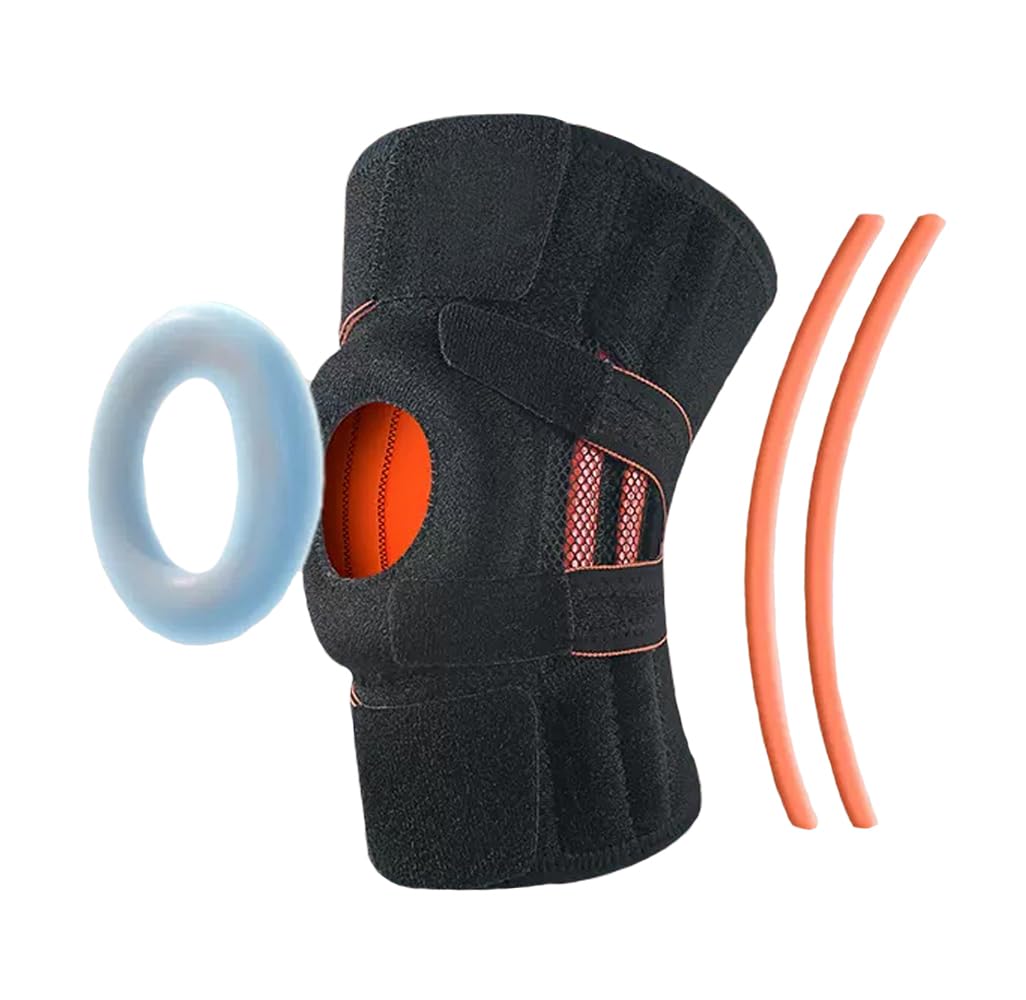 Adjustable Neoprene Knee Brace with Straps &amp; Side Stabilizers