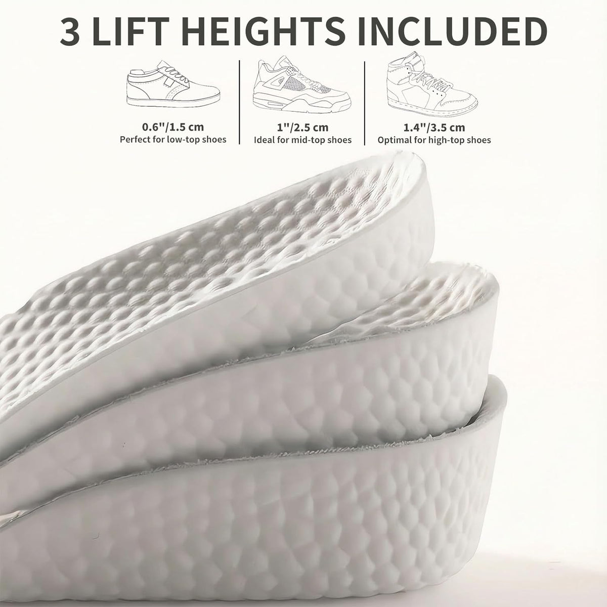 Arch and Heel Lift Insert for Length Discrepancies (Pair)