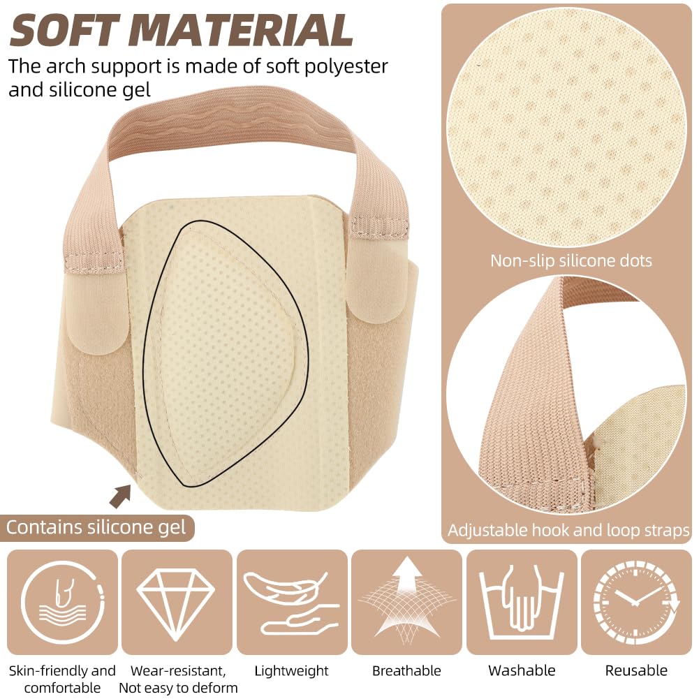 Plantar Fasciitis Cushioned Arch Support Gel Strap Compression