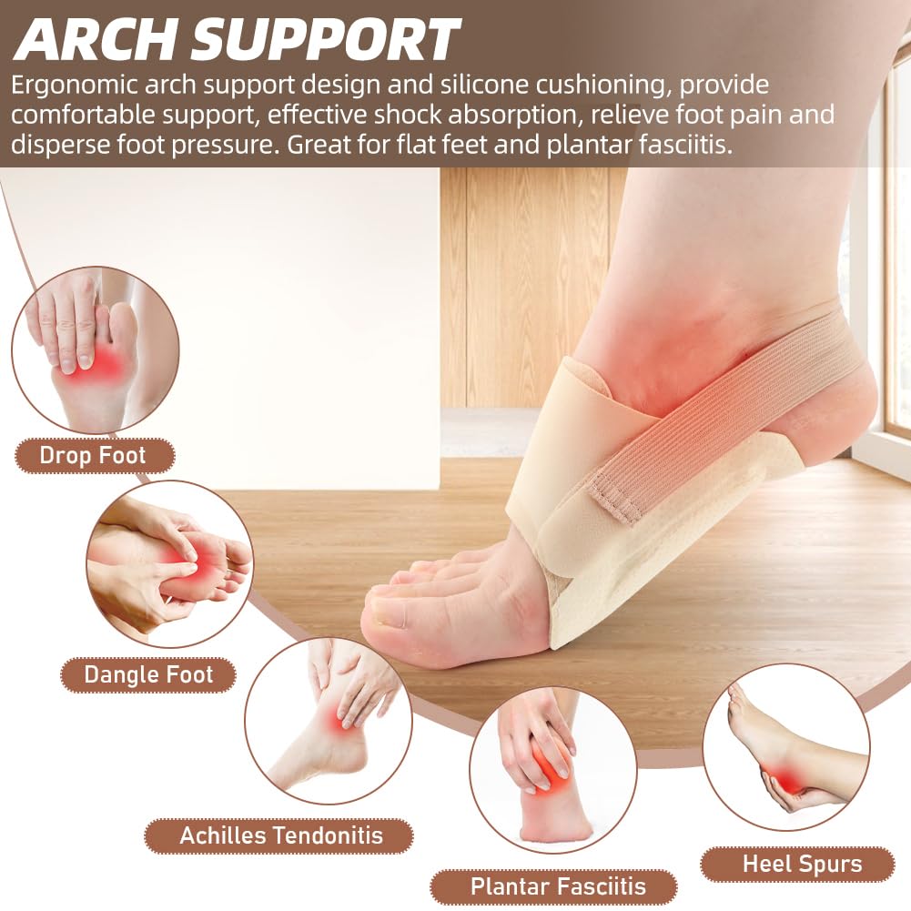 Plantar Fasciitis Cushioned Arch Support Gel Strap Compression