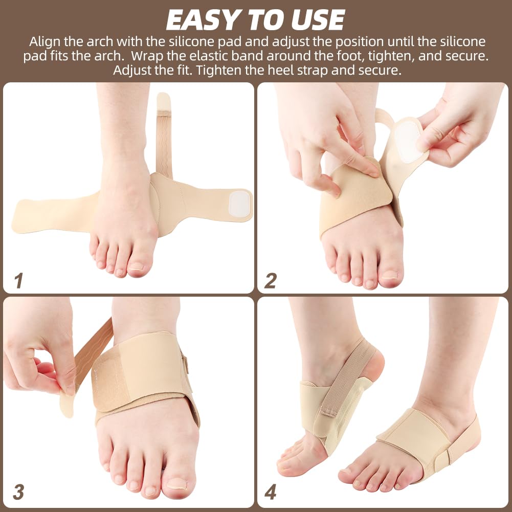 Plantar Fasciitis Cushioned Arch Support Gel Strap Compression