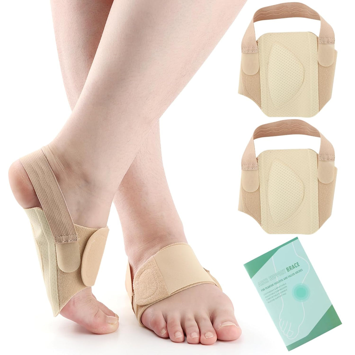 Plantar Fasciitis Cushioned Arch Support Gel Strap Compression