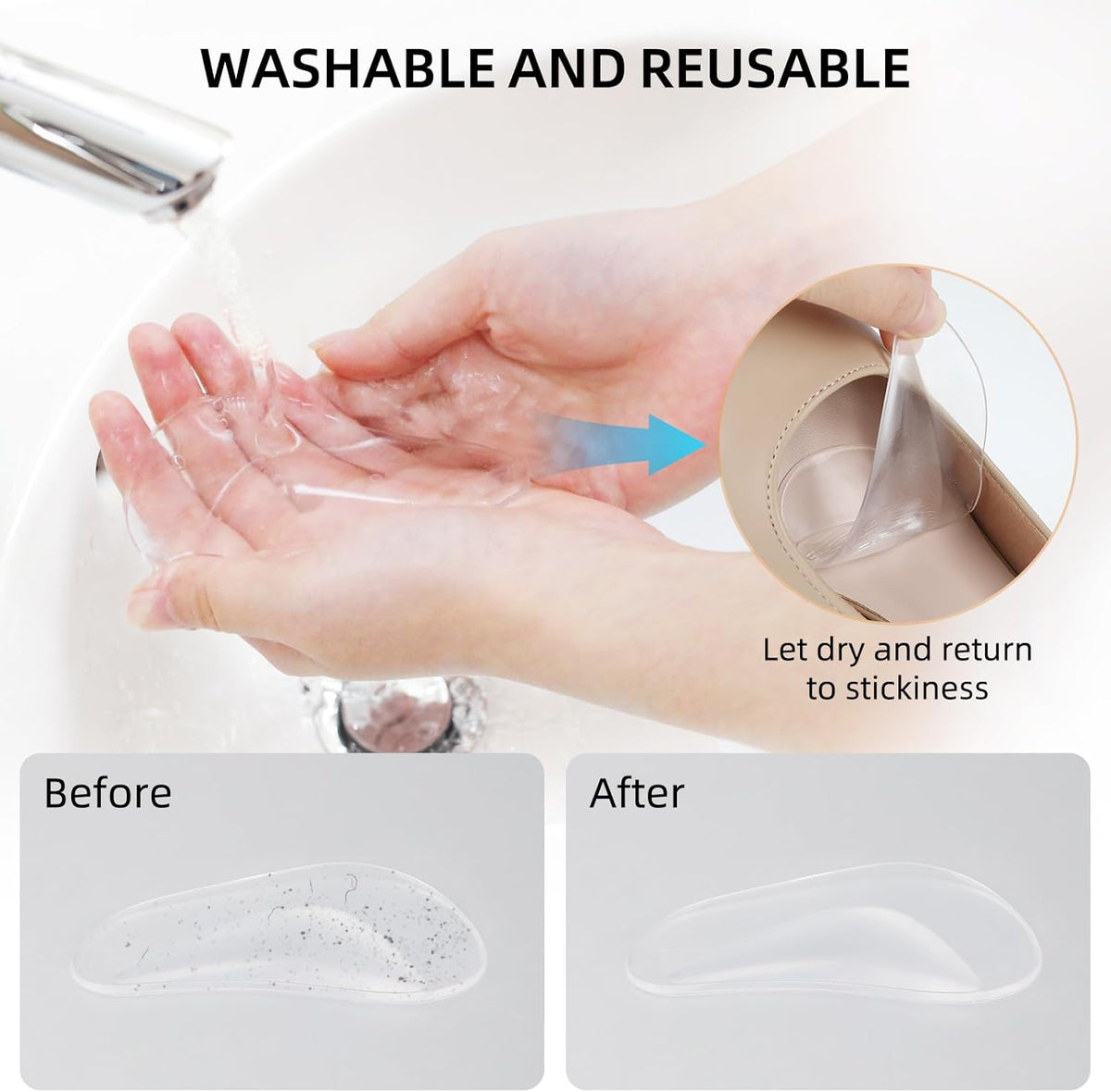 Womens Gel Arch Support Insole Shoe Cushions, Comfort Pad - Multi Pack