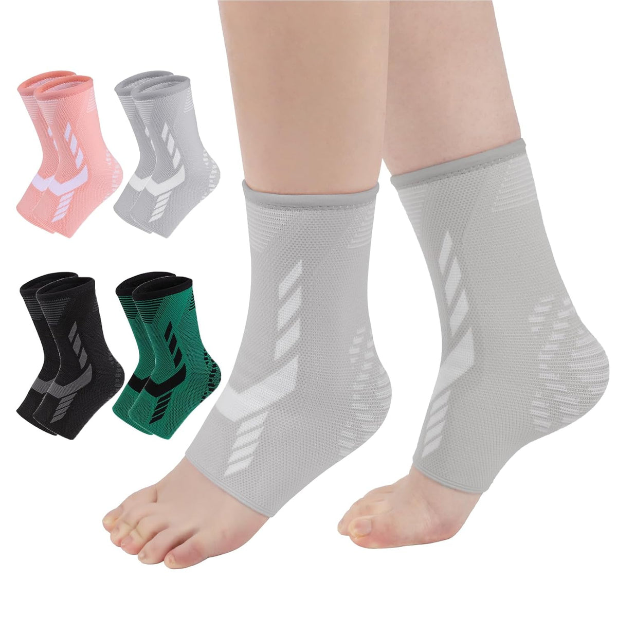 Elastic Ankle Compression Sleeve for Ankle Support &amp; Pain Relief