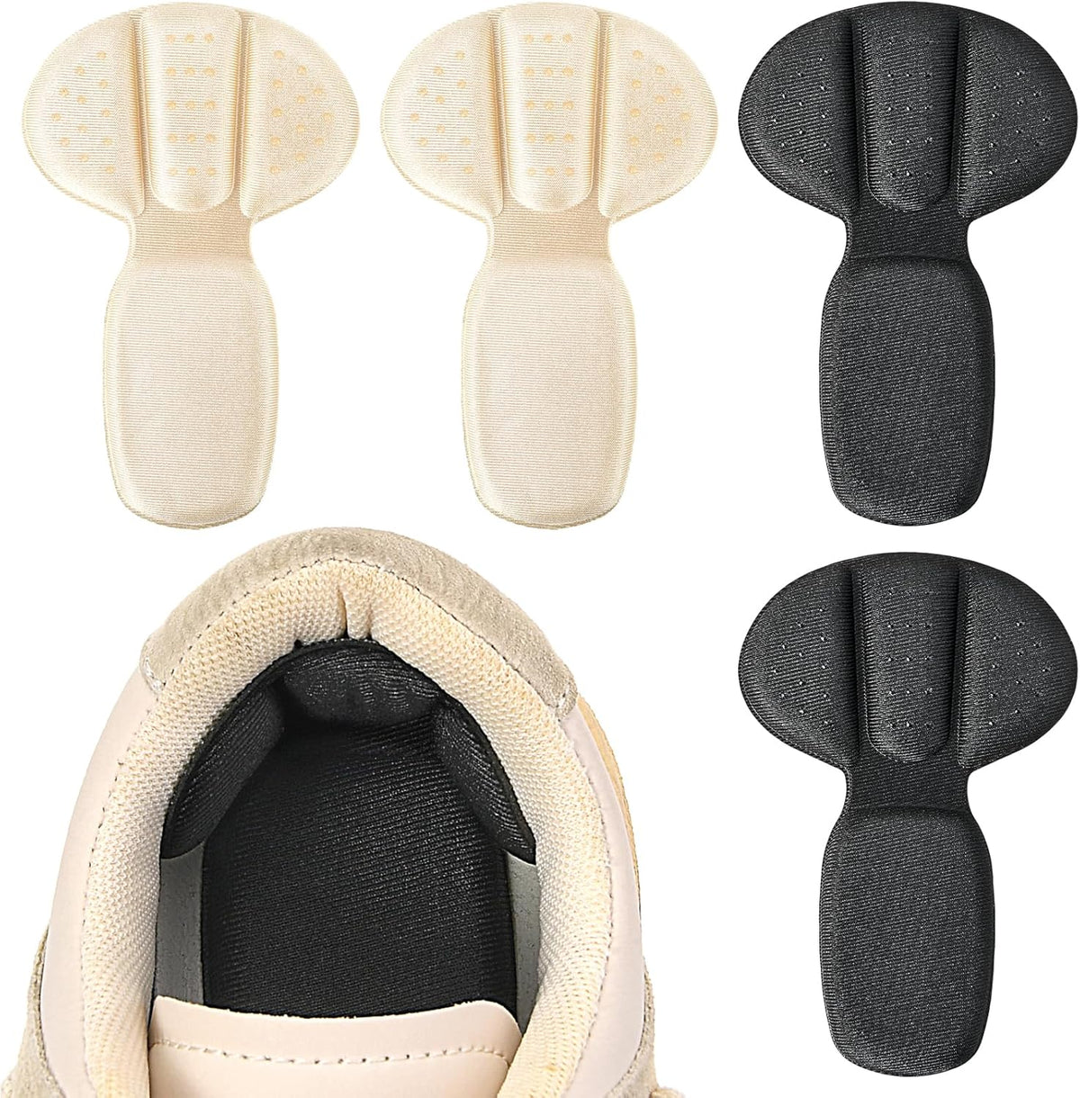 High Heel Silicone Shoe Pad Stickers for Sore Heel, Microfiber Cushion