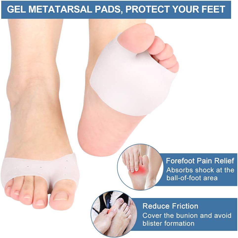 Forefoot Metatarsal Gel Silicone Sleeve Cushion Foot Pad - Ball of Foot