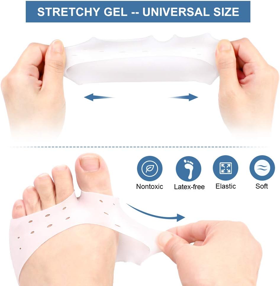 Forefoot Metatarsal Gel Silicone Sleeve Cushion Foot Pad - Ball of Foot