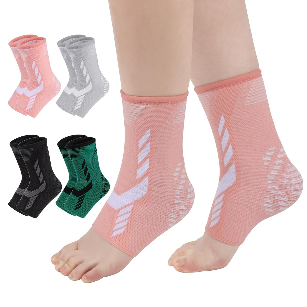 Elastic Ankle Compression Sleeve for Ankle Support &amp; Pain Relief