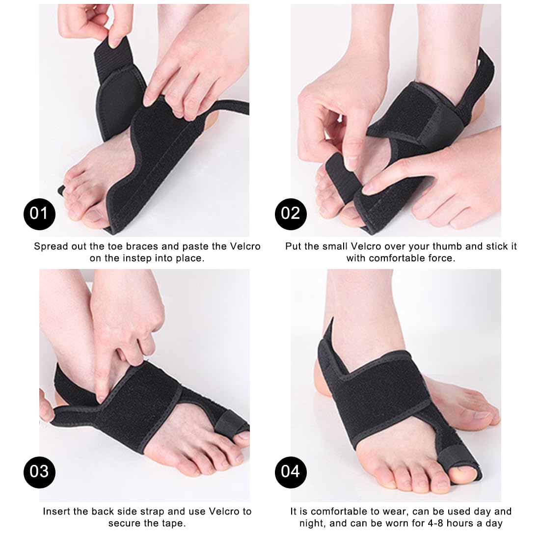 Premium Nighttime Adjustable Bunion Corrector, Splint &amp; Straightener