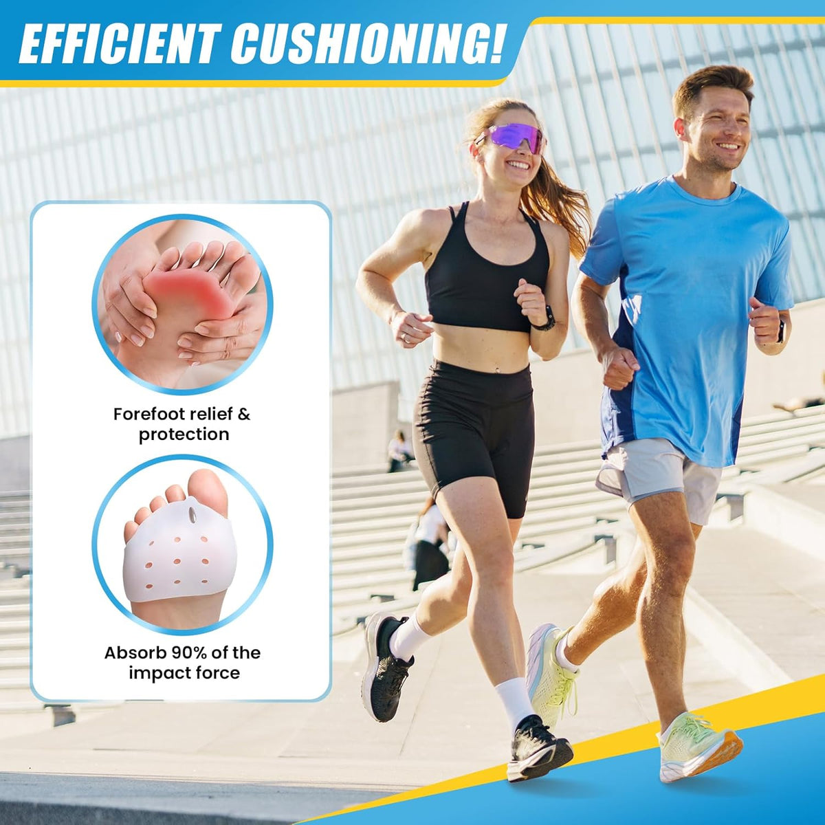 Silicone Gel Toe Separator Cushion Guard for Bunion & Hallux (Pair)
