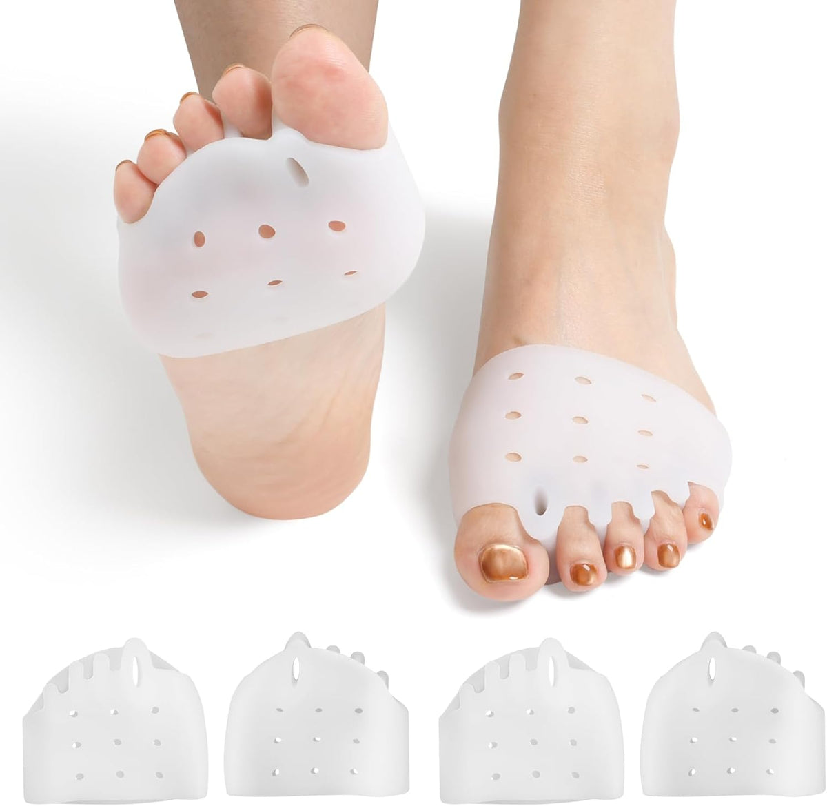 Silicone Gel Toe Separator Cushion Guard for Bunion & Hallux (Pair)