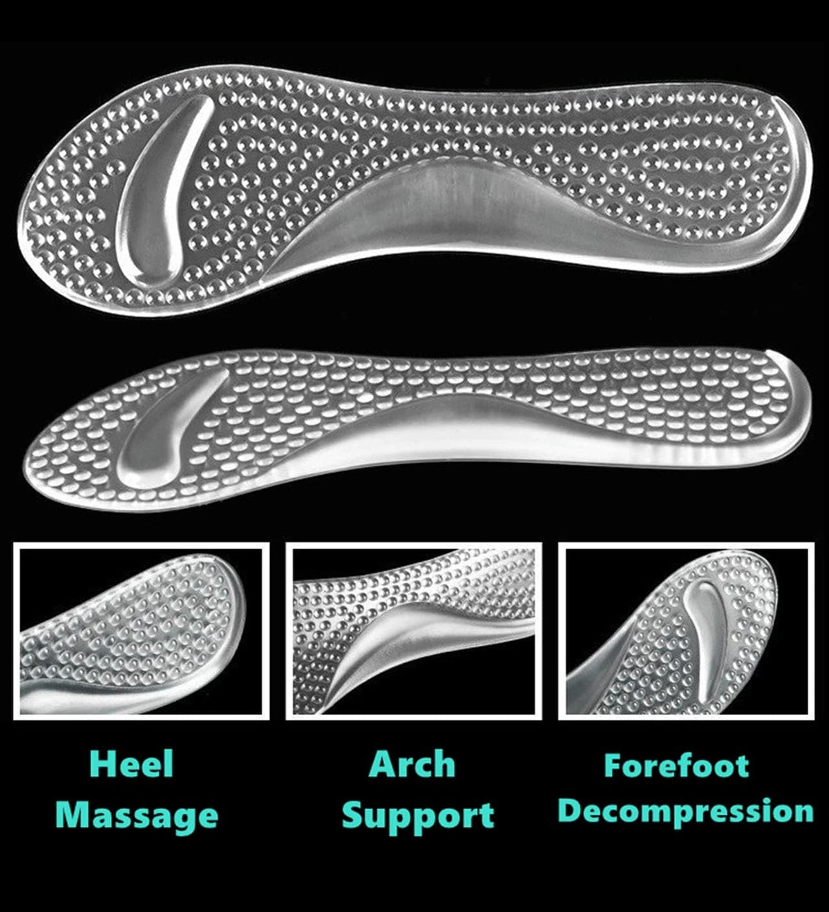 Women&#39;s High Heels Arch Support Gel Cushion Comfort Insoles