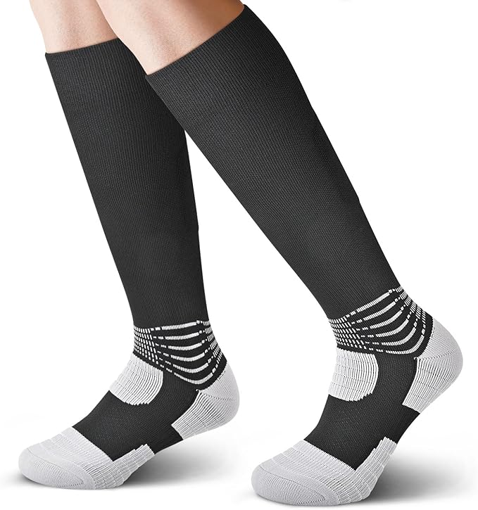 レッグウェア Bonvolant GraduatedCompressionHighSocks 6 Pairs) Infused Compression Socks 20-30mmHg Graduated Mens
