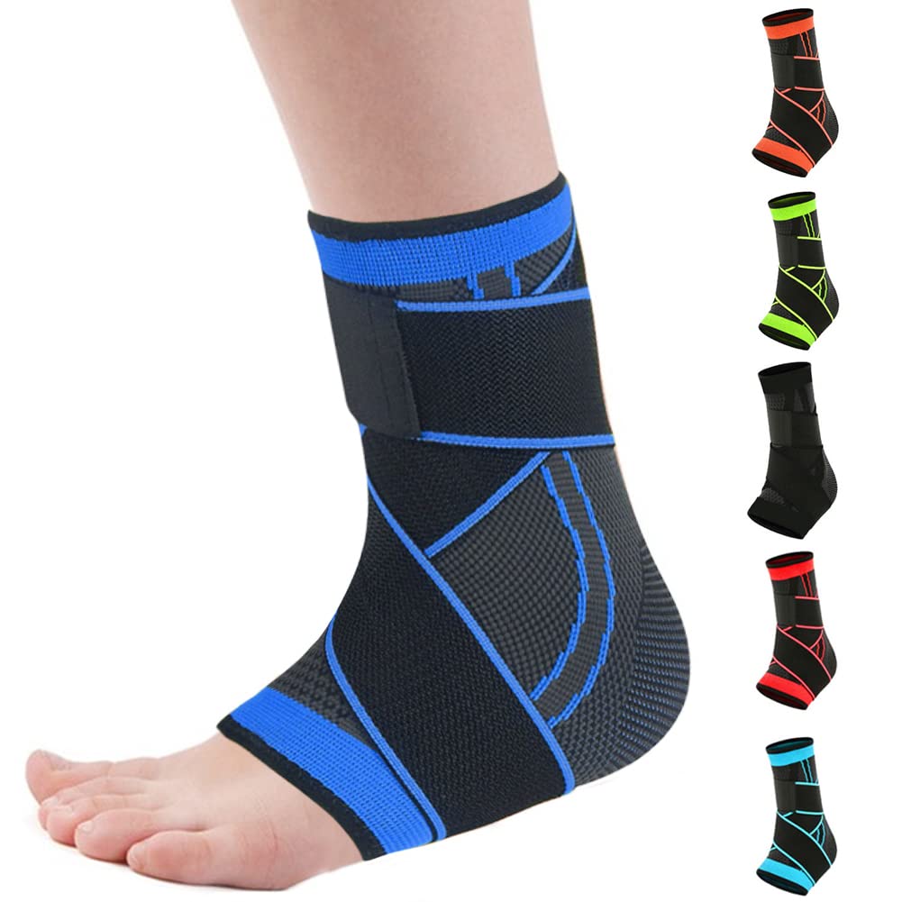 Adjustable Ankle Compression Brace with Stabilizer Straps