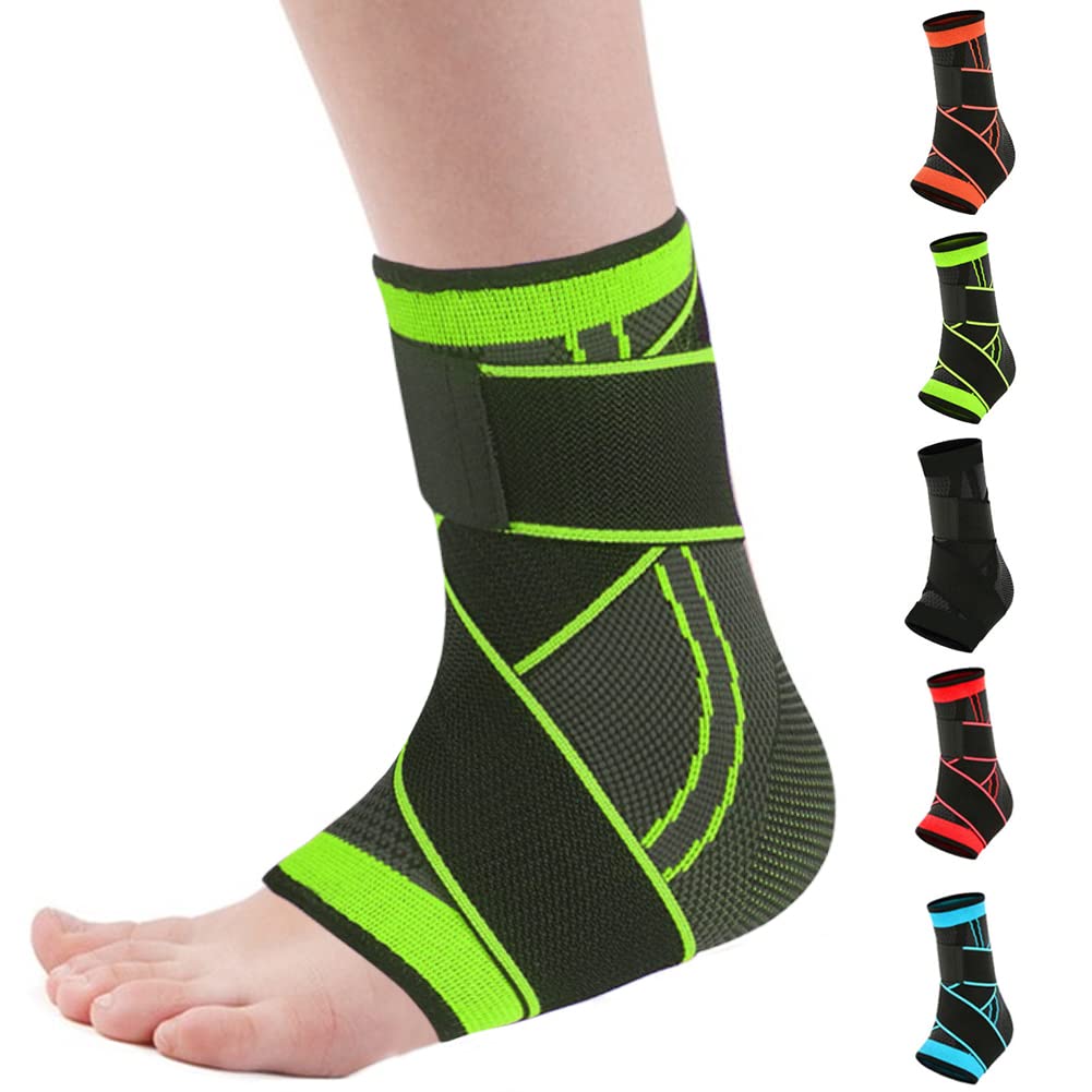 Adjustable Ankle Compression Brace with Stabilizer Straps