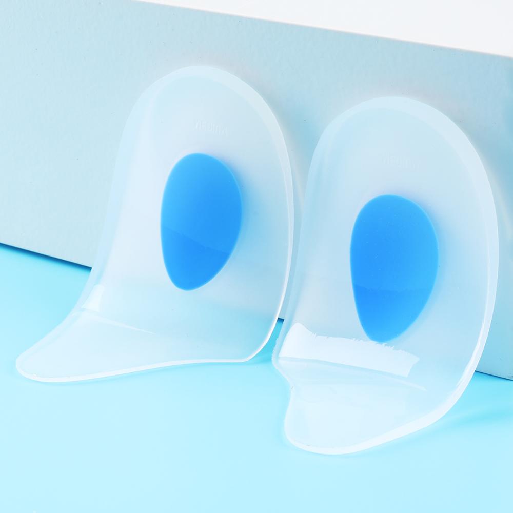 Plantar Fasciitis Gel Heel Cups &amp; Extended Silicone Inserts Pad