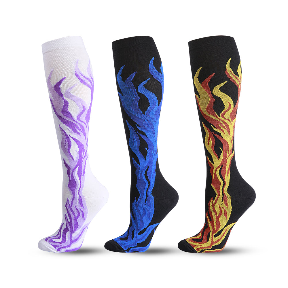 Leisure Graduated Compression Socks 20-30 mmHg - Flame Design